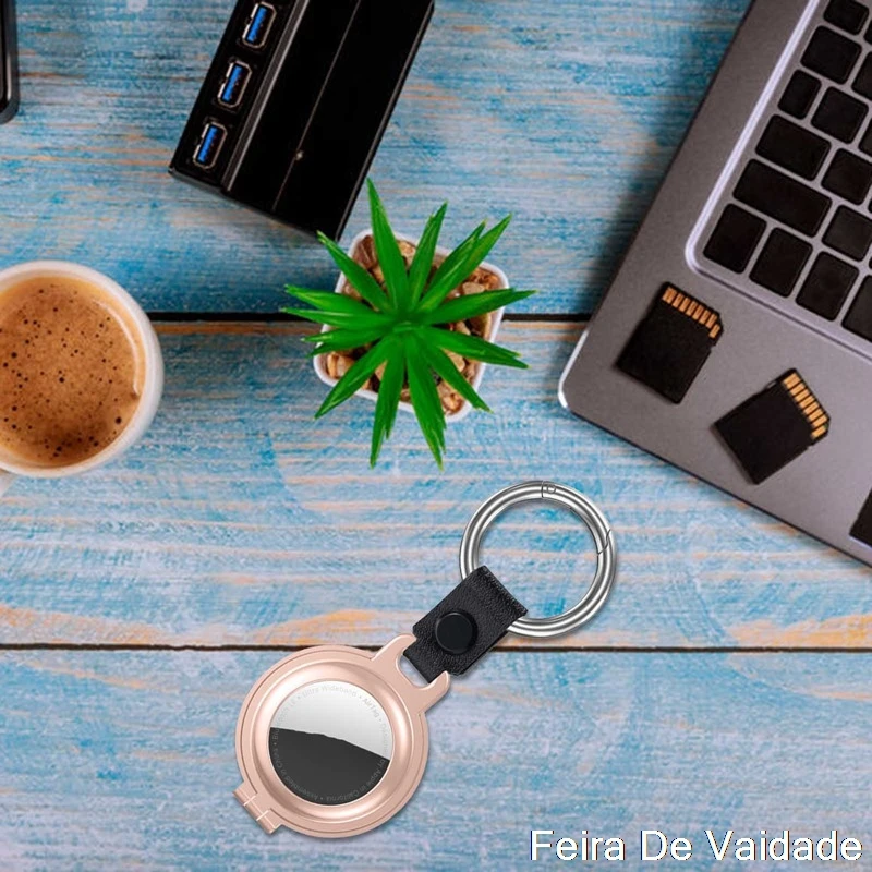 

Metal Protector Case With Keychain For Apple Airtags Shockproof Anti-scratch Anti-fall Protective Cases Shell For Airtag Air Tag