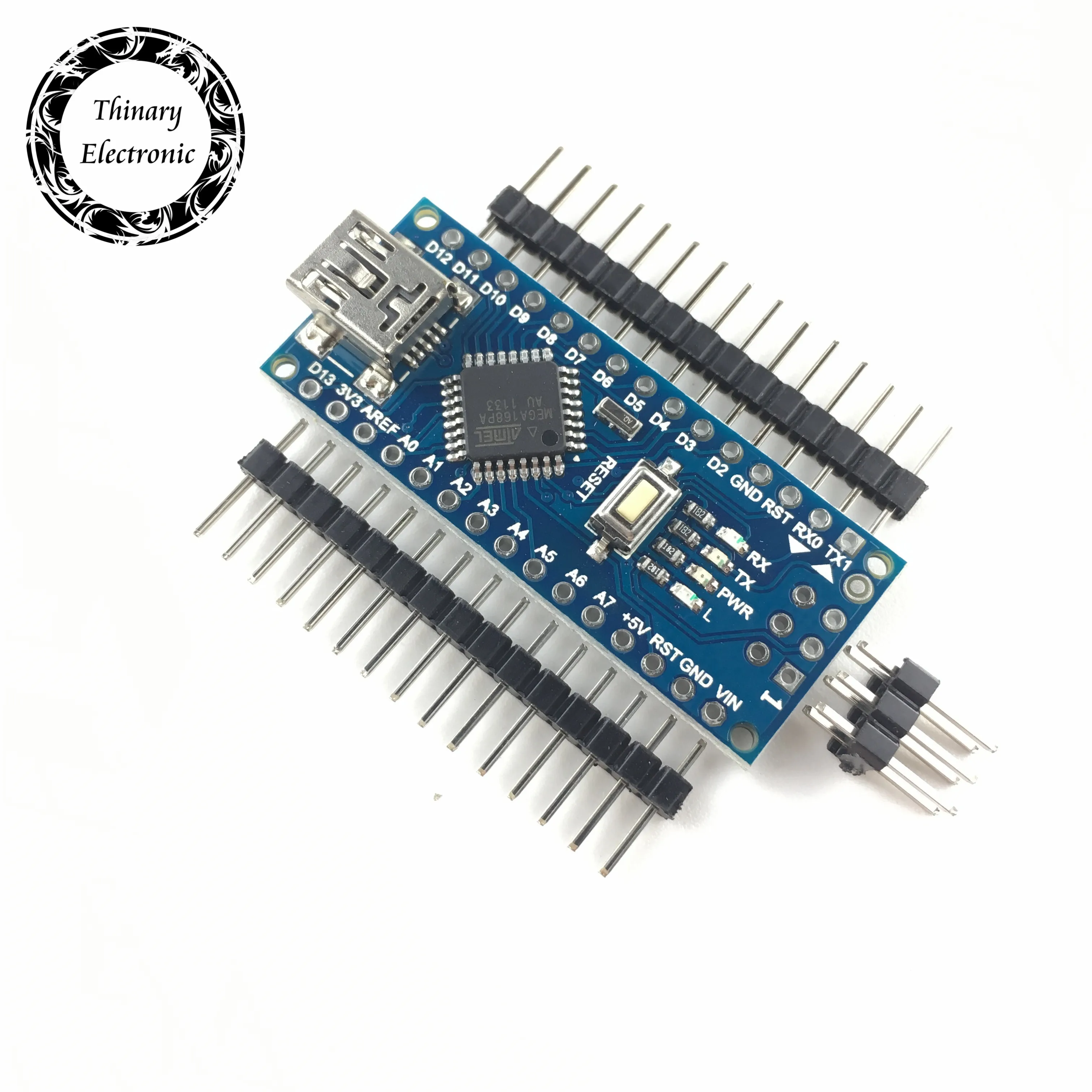 Thinary Electronic 100 шт./лот Nano Atmega168 контроллер совместим с arduino nano Atmega168P CH340 CH340G USB драйвер без кабеля