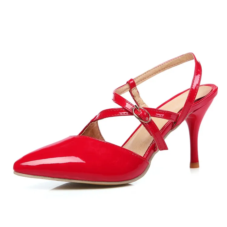 Сандалии женские на высоком каблуке заостренный носок летняя обувь шлепанцы