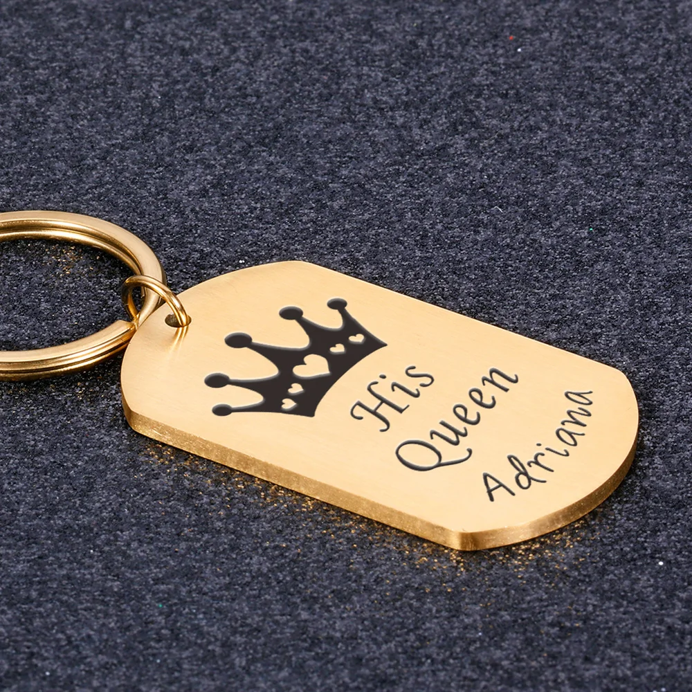 Изготовленная на заказ ключевая цепь пары парень девушка брелок кольцо Юбилей