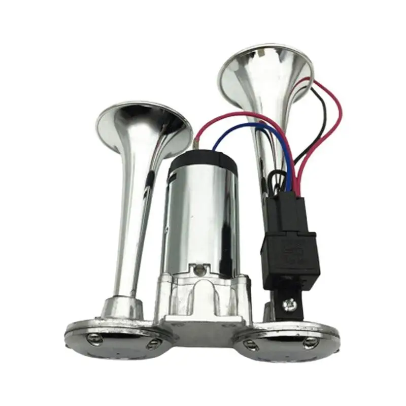 

Double tube metal conjoined electric pump horn with relay, car horn, car accessories