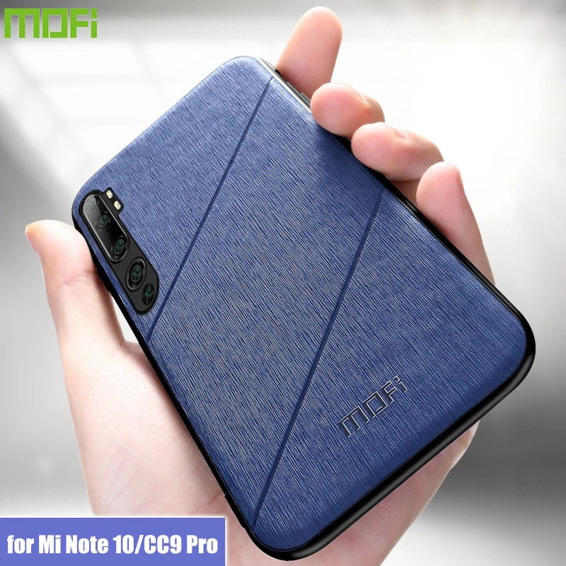 Чехол MOFi для Xiaomi Mi Note 10 чехол CC9 Pro Global ударопрочный ПУ кожа силикон противоударный