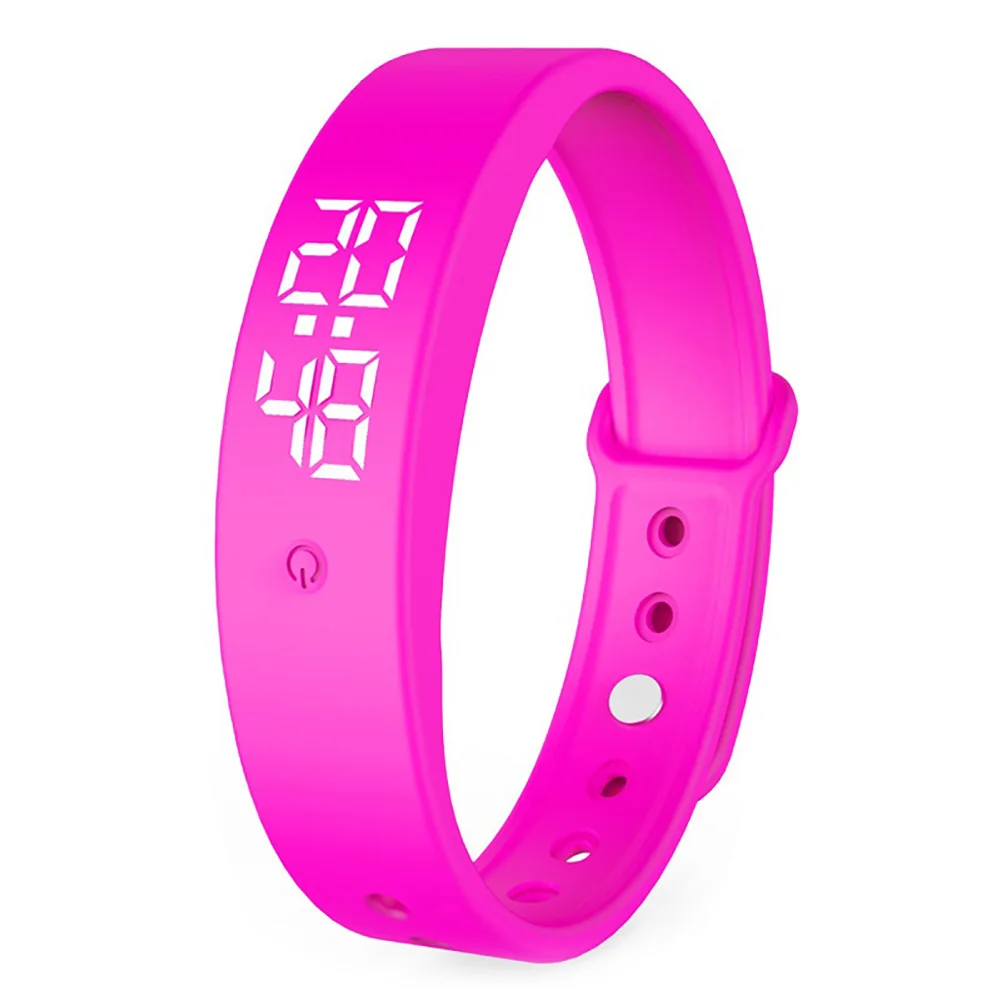 V9 LED Digital Smart Bracelet With Body Temperature Monitor Band Vibration Alarm Reminder Waterproof Clock Smartband | Электроника