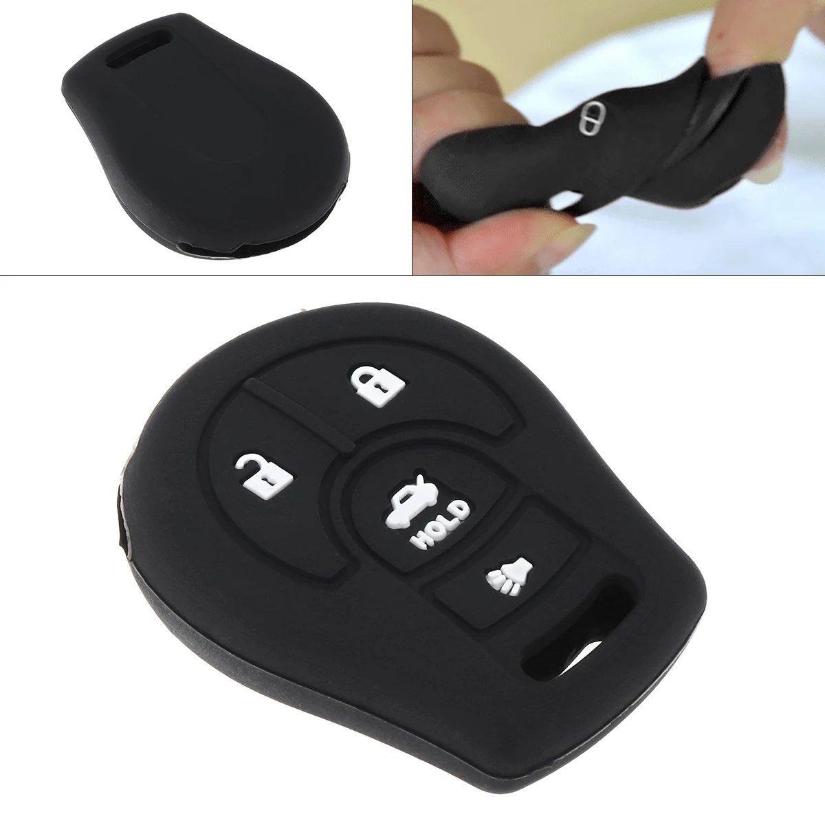 4 кнопки силиконовая прямая пластина чехол для ключа автомобиля протектор