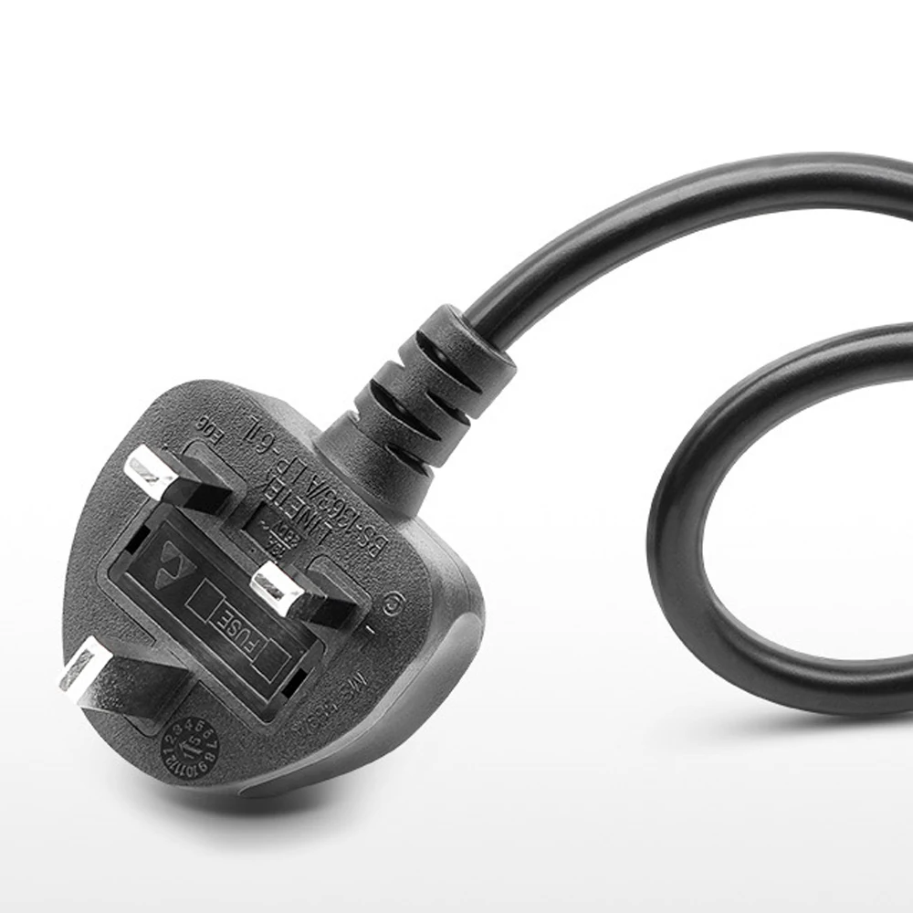 Шнур питания переменного тока 3 зубца шнура кабель для ноутбуков UK вилка шнур 1 2