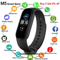 original m5 smart band fitness tracker wristband heart rate monitor smart watch alarm clock bracelet for men women pk t500 w28