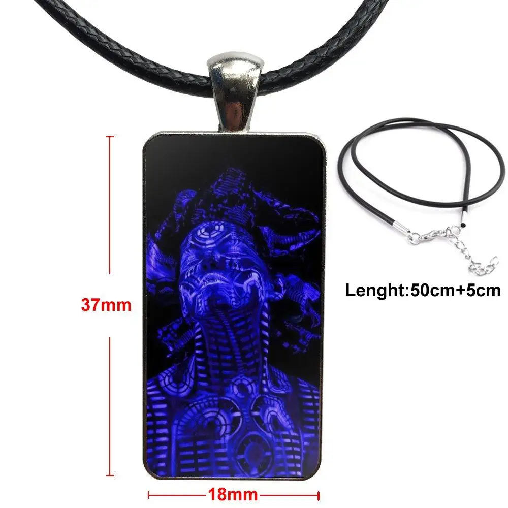 

Glow In The Dark Body Paint For Girls Glass Cabochon Pendant Necklace Rectangle Fashion Necklace