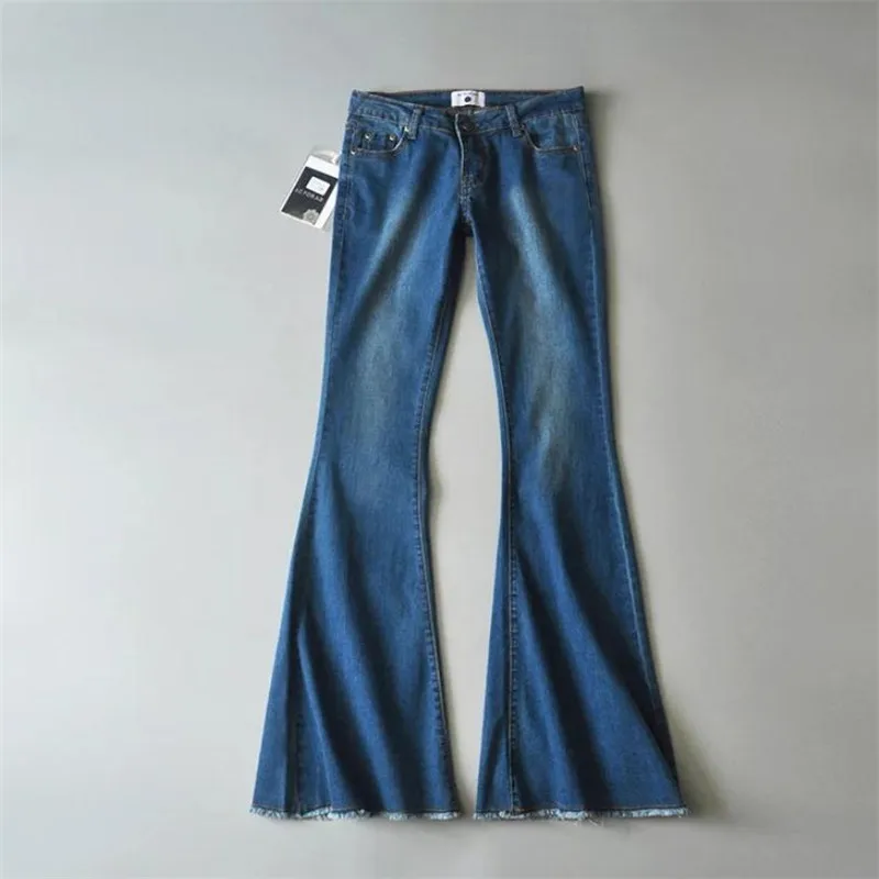 

Autumn High street Jeans 2020 Street Fashion Trend Elastic Slim Trumpet Trousers European American Christmas Women's Denim Pants