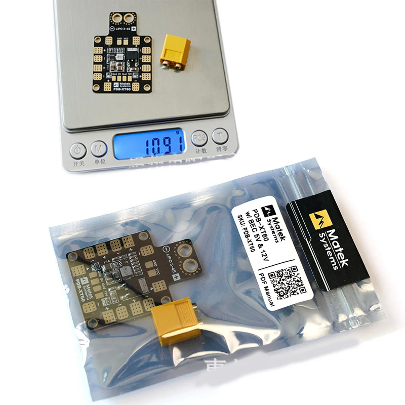 

Matek Systems PDB XT60 W/BEC 5V &12V 2oz Copper For RC Helicopter FPV Quadcopter Muliticopter Drone Power Distribution Board