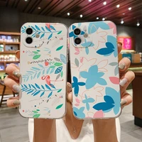 silicone flower flamingo phone case for iphone 12 13 pro max 6 xr xs soft tpu candy cases for iphone 11 7 8 plus se20 cover