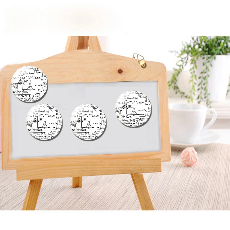 Math Equation 30 MM Fridge Magnet Mathematical Formulas Science Glass Dome Magnetic Refrigerator Stickers Note Holder Home Decor | Дом и сад