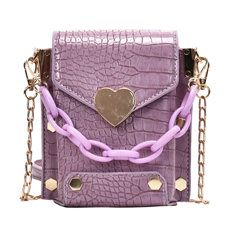

Messenger New Women Bags High Quality Chains Shoulder Luxury Designer Small Crossbody For Ladies Mobile Phone Clutc