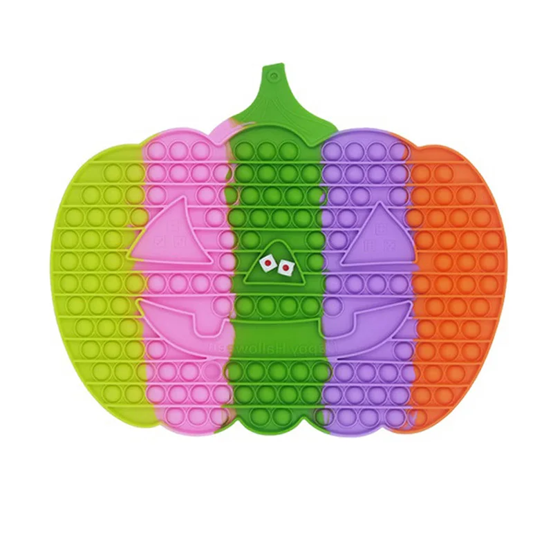 

Halloween Puzzle Decompression Board Fidget Toys For Kids Adults Anti-stress Toy Simple Pumpkin Shape Silicon Sensory Toy