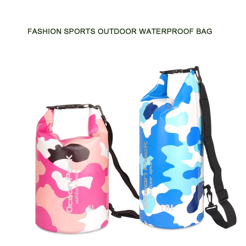 

Водонепроницаемые сумки HUAOSHANG 2 л/3 л/5 л, сухая сумка для хранения, камуфляжный рюкзак для каноэ, Каяка, рафтинга, спорта на открытом воздухе, с...