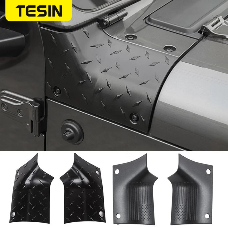 

TESIN Engine Cover Car Stickers for Jeep Gladiator JT 2018+ Car Hood Angle Wrap Covers Accessories for Jeep Wrangler JL 2018+