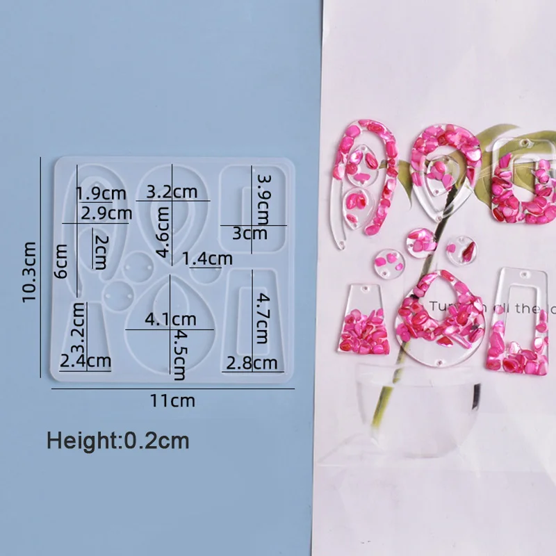 

Silicone Mold Transparent Resin Decoration Crafts DIY Listing Pendant Mold Epoxy Resin Mold For Jewelry
