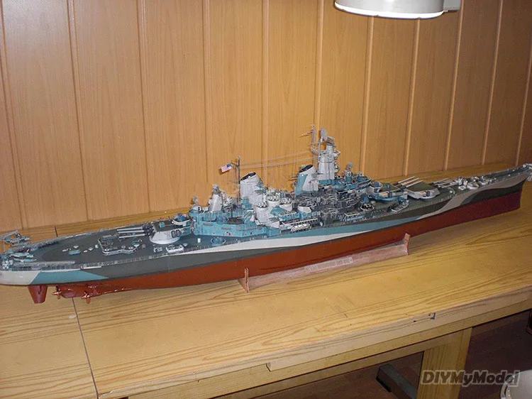 DIYMyModeI 1:280 USS missuri Battleship, modelo de papel, USS missuri, hecho a mano, bricolaje-4