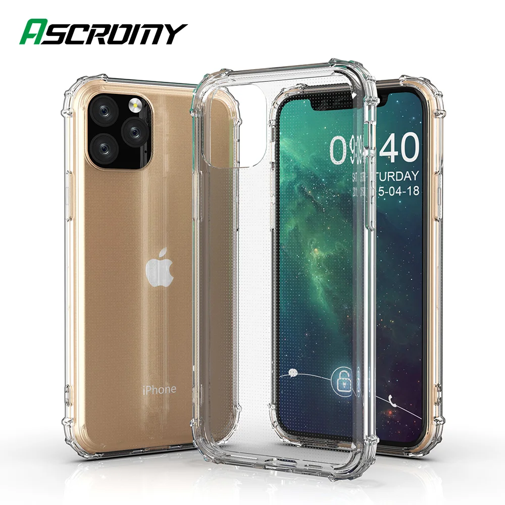 Противоударный прозрачный силиконовый чехол для Apple iPhone SE 2020 11 Pro 7 8 Plug XS Max XR из ТПУ