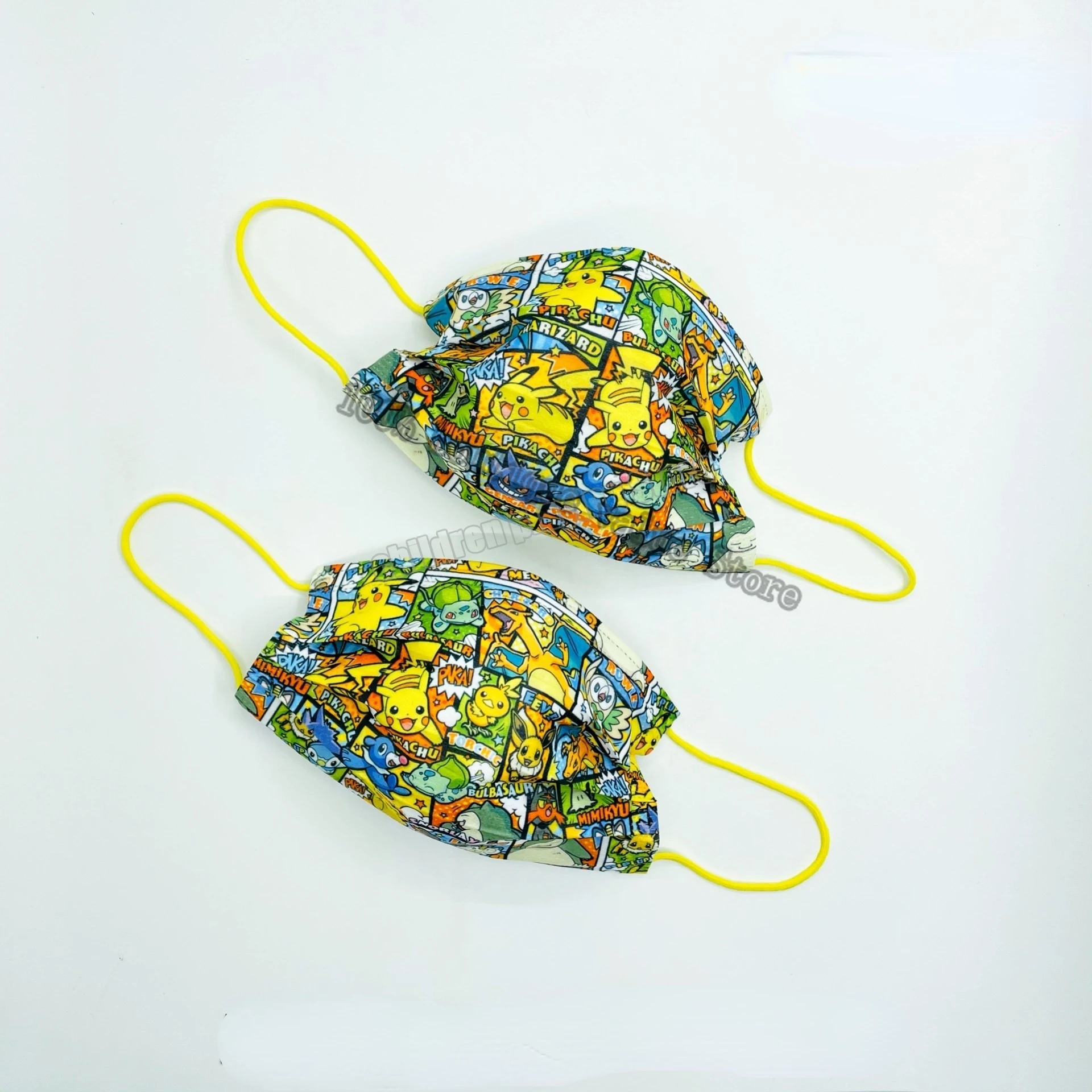 50 шт. одноразовая хирургическая маска Покемон Пикачу с петлями для ушей 3-слойная
