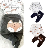 newborn baby girl fox print tops romper pants outfits set clothing fashion infant baby kids clothes 0 18 months