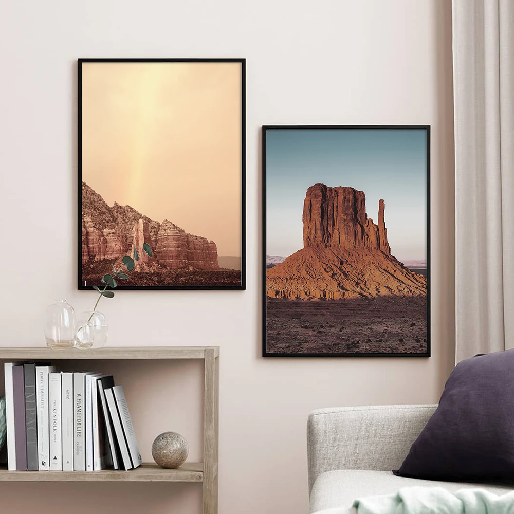 Фотообои с изображением долины пейзажа природного каньона Картина на холсте