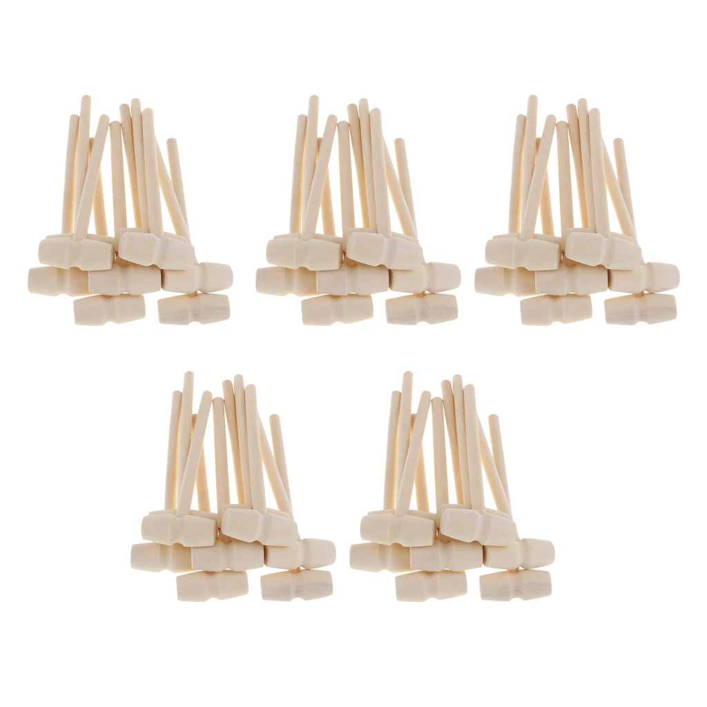 50 шт. мини молоток деревянный Ювелирный инструмент для рукоделия ручные