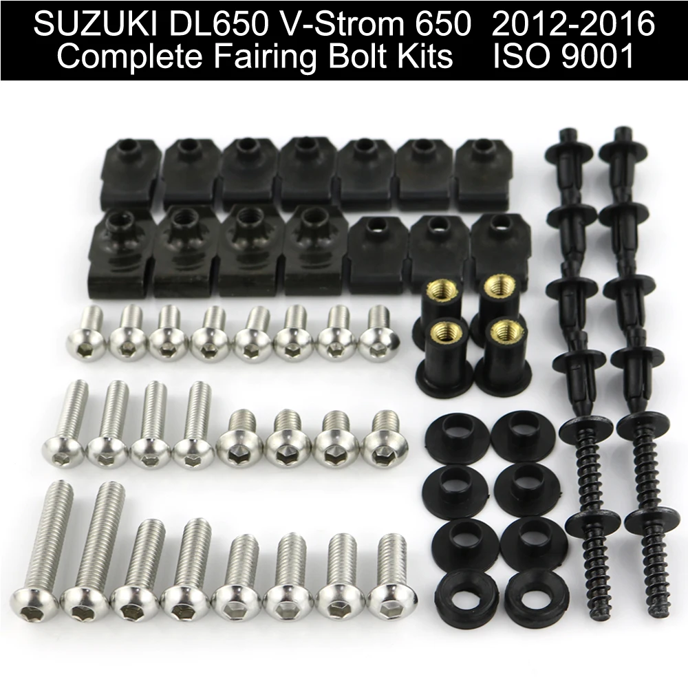 

Для Suzuki DL650 Vstorm 650 2012-2016 мотоциклетный полный комплект обтекателей болтов зажимы скоростные гайки болты из нержавеющей стали