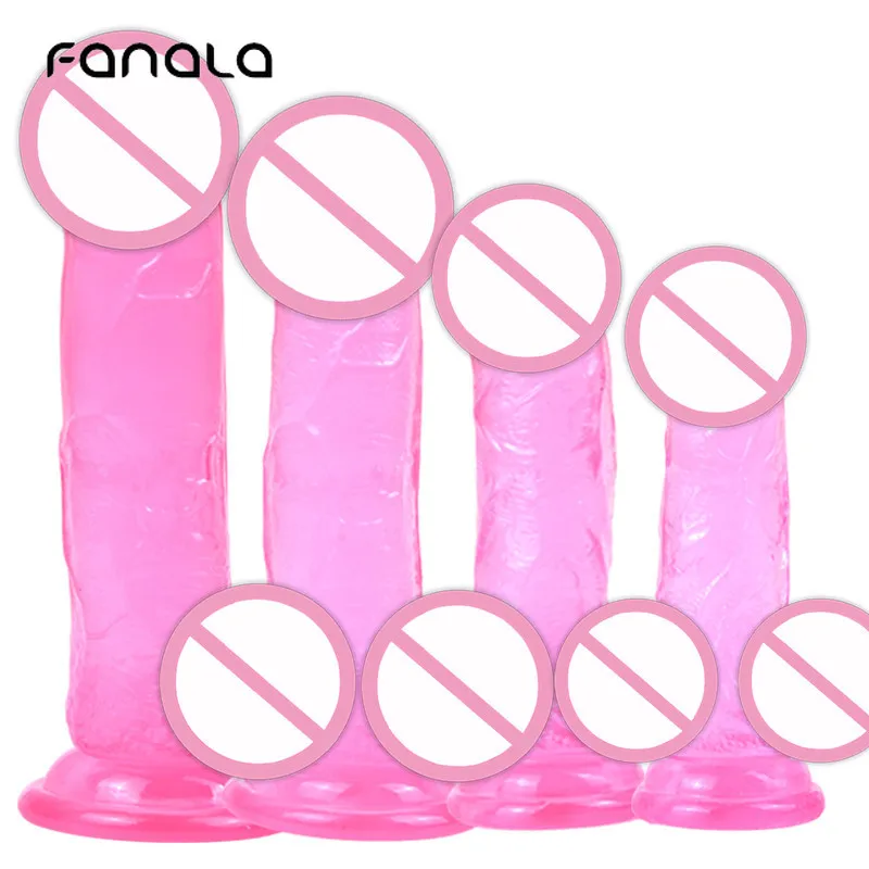 Милая Розовая прозрачная присоска огромный фаллоимитатор силиконовый для