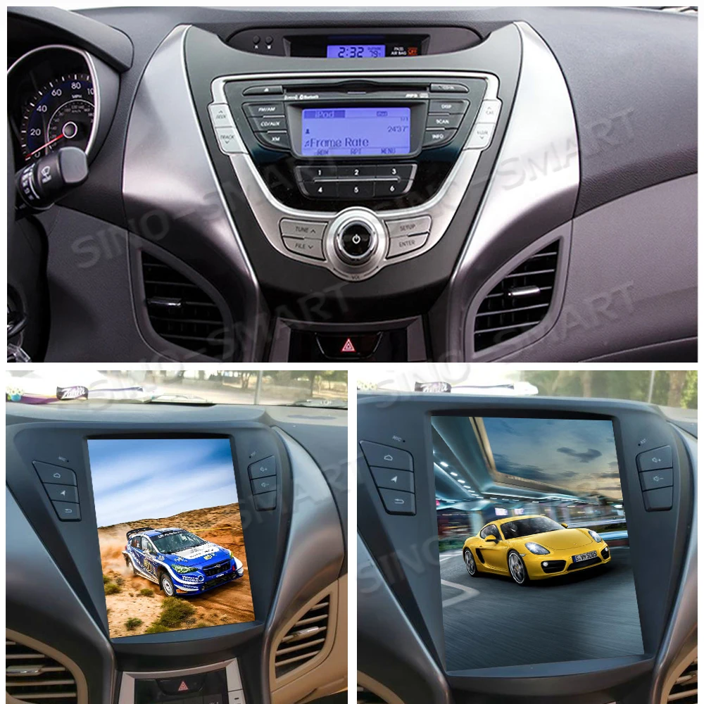 Sinosmart Tesla стиль автомобиля gps Радио навигационный плеер для hyundai Elantra Android 8,1 для Avante MD 2011 2012 2013