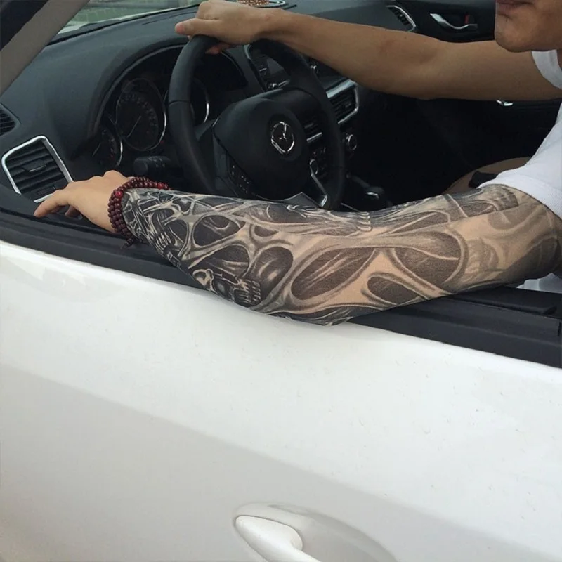 Мотоциклетная маска для лица Байкерская поддельная татуировка рукав на руку