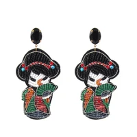 brincos bohemian handmade earrings for women beads earrings statement earrings large pendant earrings fashion jewelry diy