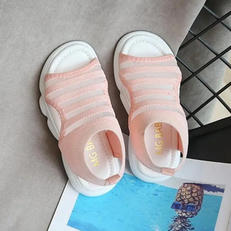 2020 новые модные сандалии для маленьких девочек и мальчиков пляжная обувь с