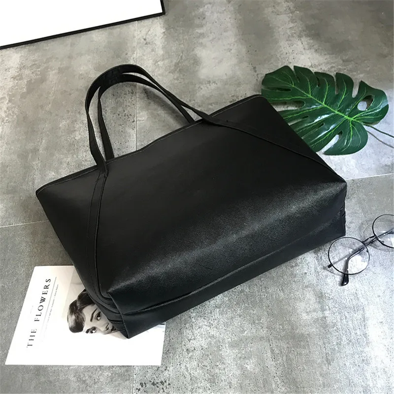 Adisputent Simple Women Shoulder Bags Large Capacity PU Leather Casual Tote Handbags For 2019 Shopper Bag bolsas feminina | Багаж и сумки