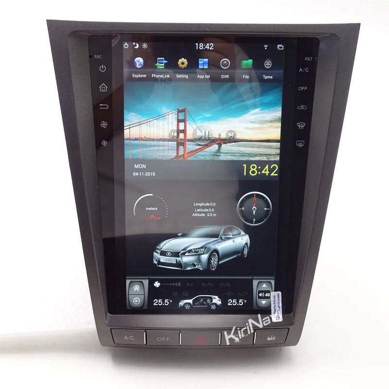 Вертикальный экран KiriNavi в стиле Tesla 1 Din Android 9 0 Авторадио для Lexus GS GS300 GS460 GS350