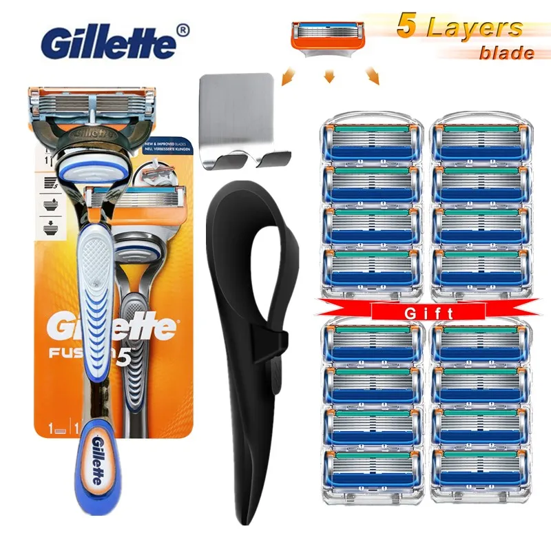

Gillette Fusion 5 Men Shaver Razors Machine for Shaving Blades Cassettes Shave Razor Blade With Rubber Sleeve and Hook