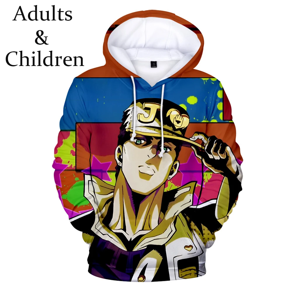Комикс Джоджо 3D толстовки с принтом Мужские Модные женские свитшоты Детская
