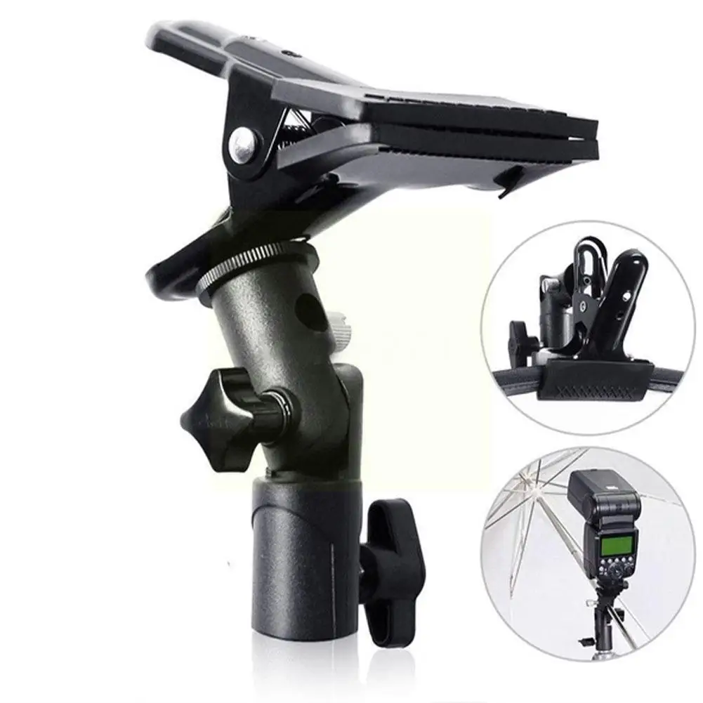 

Reflector Clamp Clip Holder Light Stand Attachment 3/8" Screw Swivel to Adapter For Photo Reflector 1/4" Mount Studio V3F5