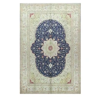 314x432cm blue persian carpet hand weave royal silk rugs luxury villa area carpet for living room