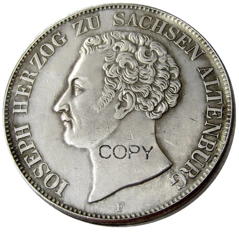 Немецкие штаты. Saxe-altenmt. Джозефа. 1847 F AR 2 Thaler Посеребренная копировальная монета -