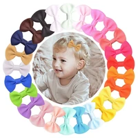 120pclot 1 8inch baby girl boutique solid grosgrain ribbon hair bow with fully wrapped hair clips kids hair accessories bulk