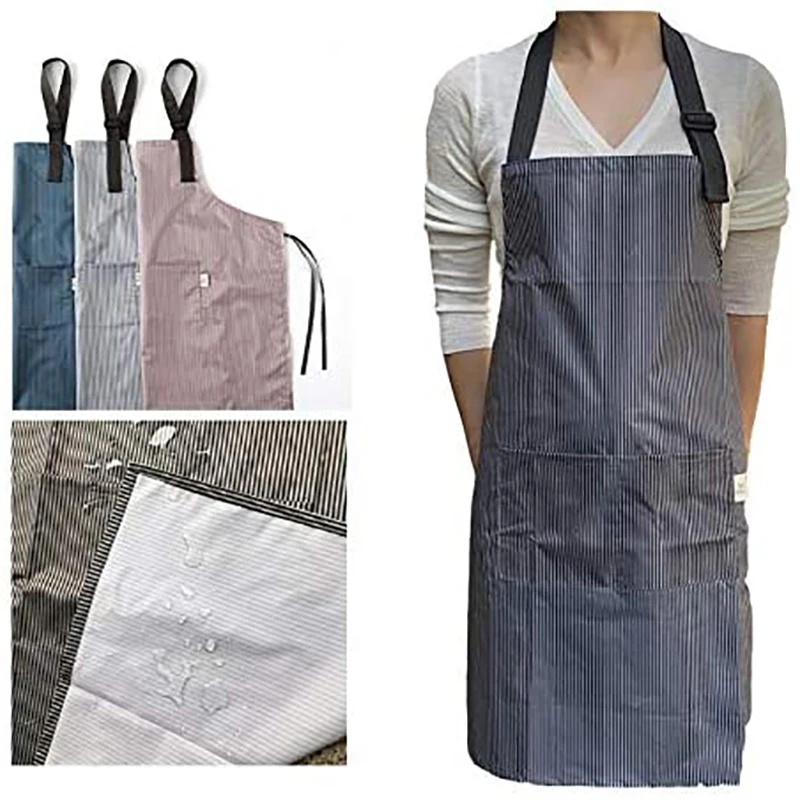

2 Pack Apron, Adjustable PVC Apron, Cooking Kitchen Waterproof, Aprons for Women and Men, Chef Apron with Pockets