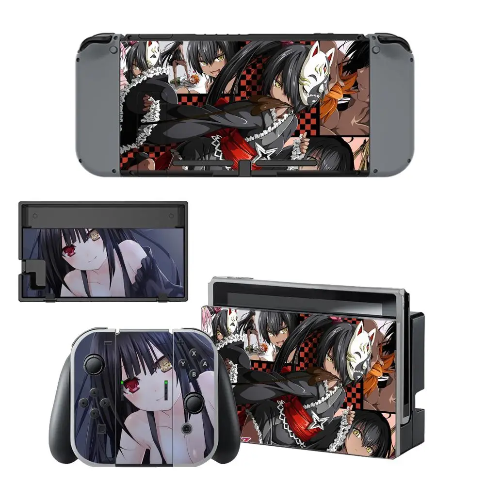 YSNS2305 Аниме милая девушка Tokisaki Kurumi скины для nintendo переключатель кожи наклейка для nintendo Переключатель консоли Joy-Con наклейки на регулятор - Цвет: YSNS2305