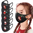 Маска для лица детская Рождественская мультяшная Тканевая маска для защиты рта моющаяся детская маска с ушными петлями для мальчиков и девочек 2021 маски