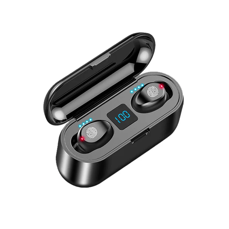 

F9 Wireless Bluetooth 5.0 Headset TWS in-Ear Sports Stereo Intelligent Touch Noise Reduction LED Power Display