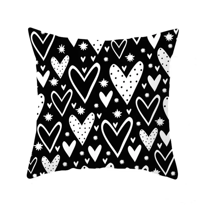 

Minimalist Nordic Wind Amazon Express sells cross-border hot black and white geometric striped literary plush pillows
