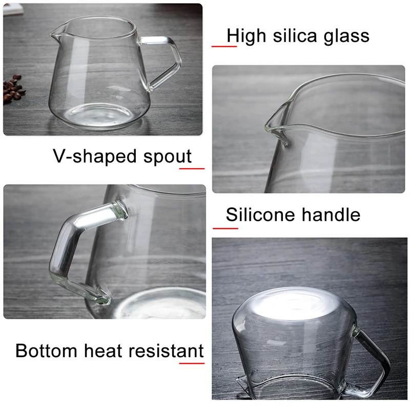 400 мл-600 мл Стекло Кофе обмен горшок сервера вылить графин домашнего пивоварения