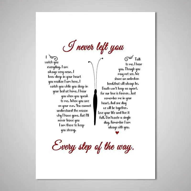 Kopen Nieuwe Hd Vlinder Gedicht Art Poster Canvas Schilderij Posters En Prints Wall Art Foto Voor Woonkamer Huisinrichting 1T