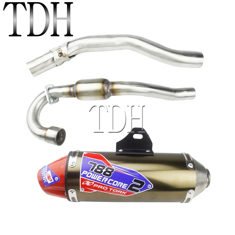 Для Honda CRF150F CRF230F 2003-2016 Dirt Bike полный глушитель система без шнуровки выхлопная труба