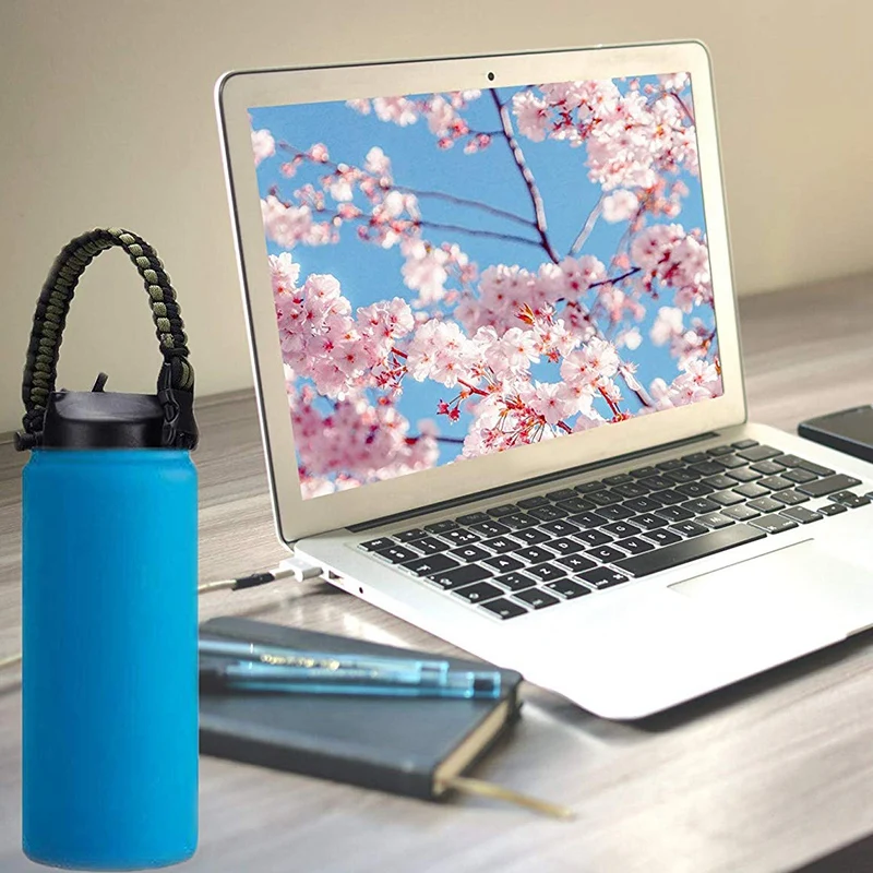 4 Piece Umbrella Cord Handle for Wide Flask Bottles 12 Oz-64 Oz Water Bottle with Safety Ring and Carabiner | Спорт и развлечения