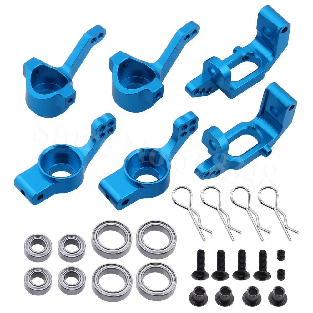 

HSP RC 1/10 Model Car Upgrade Parts Aluminum Steering Hub Mount 102010 102011 102012 Bearings Bolts Screws For Truck Fit Redcat